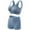 Blue, variant on Elainilye Fashion High Support Sports Bras for Women Seamless Suspender Breathable Gathering Bra Sports Underwear Set,Beige