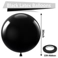thumbnail image 2 of Globos de látex Giant Balloons Bezente negros de 36 pulgadas, paquete de 8, 2 of 9