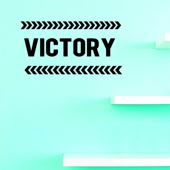 Custom Decals Victory Wall Art Size: 20 X 40 Inches Color: Black