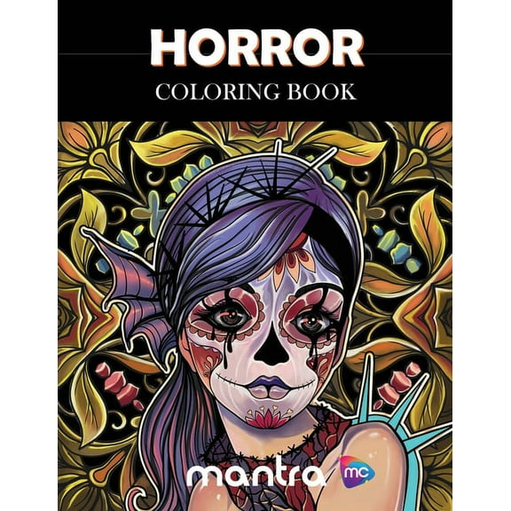 Horror Coloring Book: Coloring Book for Adults: Beautiful Designs for Stress Relief, Creativity, and Relaxation, (Paperback)