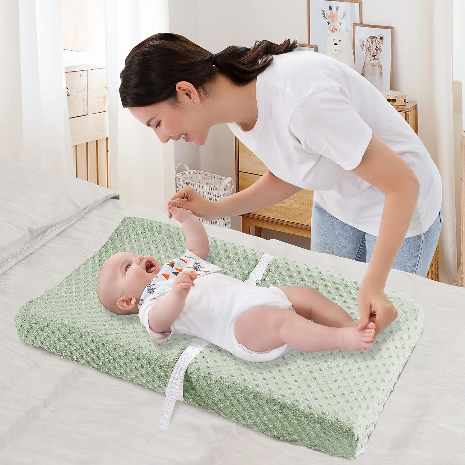 GFDYREE Changing Pad Cover Ultra Soft Minky Dots Plush Changing Table Covers Breathable Mink Changing Table Sheets Cover Wipeable Changing Pad Covers for Infants Newborn Baby Girl Boy Mead Walmart