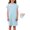 Light Blue, variant on NAISIBABY Girls Casual Dresses 7T, Crewneck Short Sleeve Loose Soft Kids Summer Dress with Pockets (5-14T)