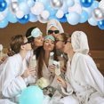 thumbnail image 4 of Blue Bachelorette Party Decoration, Last Toast On The Coast Bridal Shower Party Supplies with Blue White Silver Latex Balloon Arch Kit for Bridal Shower Wedding Party Supplies, 4 of 6