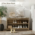 thumbnail image 4 of Innovaze Shoe Rack bench with Cushion Seat,Shoe Cabinet for Entryway, Metal, Yellow, 4 of 8