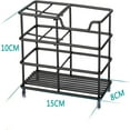 thumbnail image 6 of Rongsi Toothbrush Holders,304 Stainless Steel Bathroom Toothbrush Holder Toothpaste Holder Stand Bathroom Accessories Organizer with 4 toothbrush slots(Black), 6 of 8