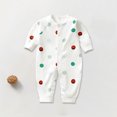 thumbnail image 2 of Bovxnpu Newborn Bodysuits Print Long Sleeve Crewneck Snap Romper Toddler Infant Outfits, 2 of 7