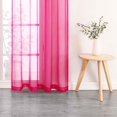 thumbnail image 4 of Crystal 2-Pack Sheer Rod Pocket WIndow Panel, Pink, 52x84 Inches, 4 of 5