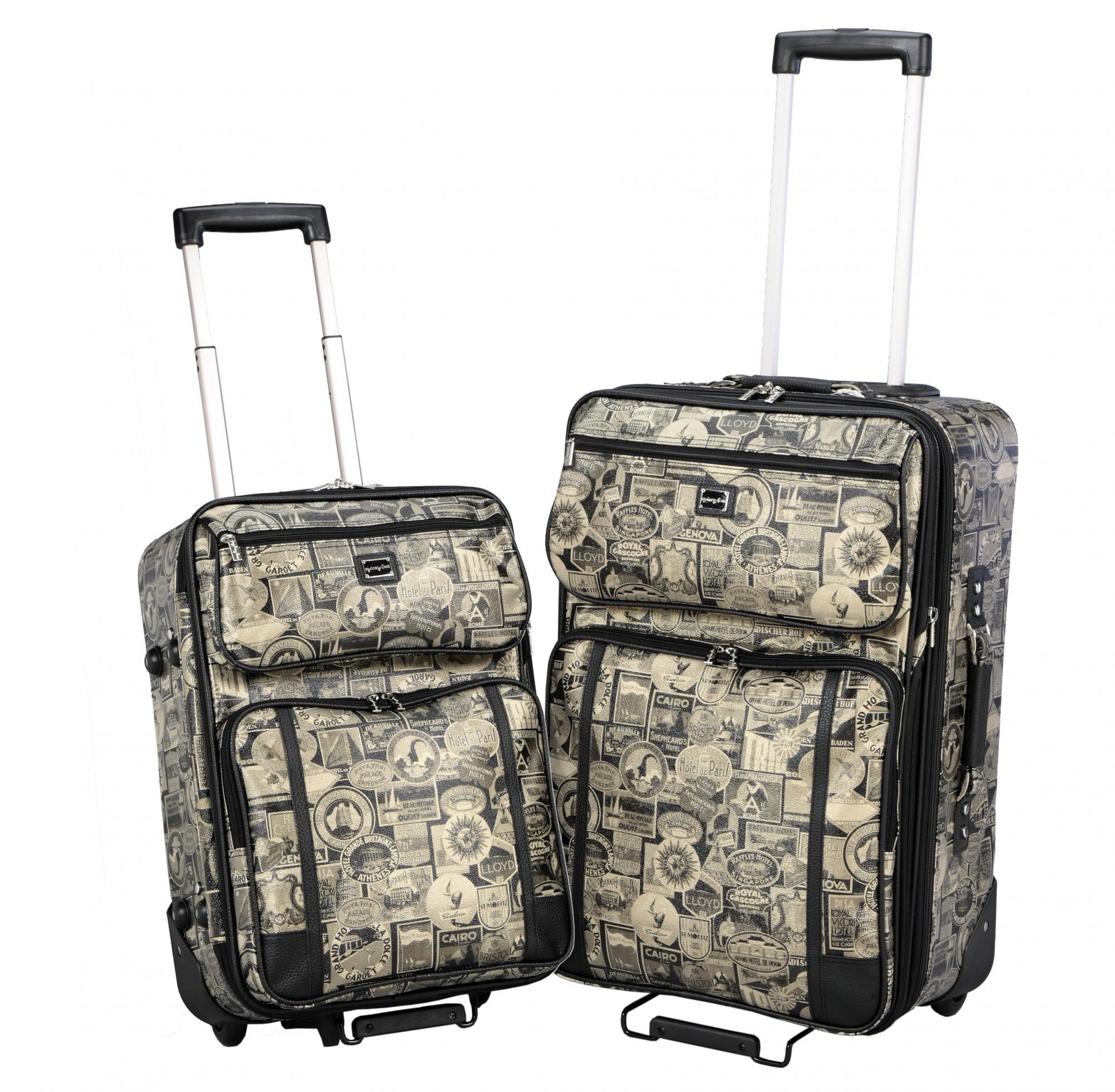 New Travel Print 2 Piece Luggage Set