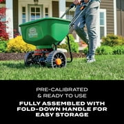 Scotts Turf Builder EdgeGuard DLX Broadcast Spreader for Grass Seed, Fertilizer, Salt and Ice Melt