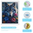 thumbnail image 3 of Diamond Art Kits for Adults, Wolf Among Vibrant Blossoms 5D Diamond Painting Kits for Adults Beginners, DIY Full Drill Diamond Painting, Gem Art and Crafts 12x16, 3 of 7
