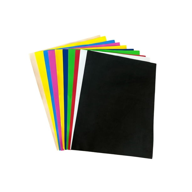 JAZMÍN FOAMY LISO TAMAÑO CARTA 21.5X27.5 CMS ESPESOR 1.6 MM CON 24 PZS. MULTICOLOR
