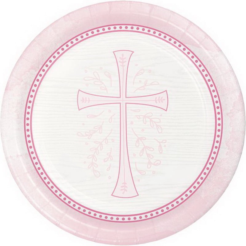 christening paper plates