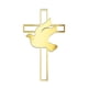 thumbnail image 1 of Adorno para tarta con forma de cruz de paloma, elegante decoración decorativa de acrílico dorado para tartas. Estilo C, 1 of 9
