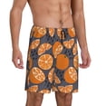 thumbnail image 2 of Fotbe Various Oranges Pajama Shorts for Men, Men's Pajama Bottoms, Sleepwear,Short Pajama Pants-Small, 2 of 9
