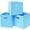 Blue-3 Pack, variant on Fabric Cube Storage Bin 3 Pack Navy Blue Organizer with Dual Handles