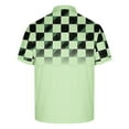 thumbnail image 5 of BiZtdJrK Sales of The Day Lightning, Mens Polo Shirts Short Sleeve Button Lapel Blouses Casual Slim Fit T Shirts Fashion Plaid Summer Shirts Big and Tall Work Tops Green XXXL, 5 of 6