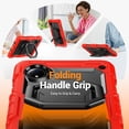 thumbnail image 3 of Case for Xiaomi Redmi Pad SE 8.7 inch 2024, 360 Rotating Stand Handle Shoulder Strap Heavy Duty Shockproof Cover, Red, 3 of 7