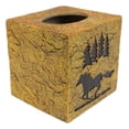 thumbnail image 2 of Rustic Western Mustang Horse By Pine Trees Silhouette Tissue Box Cover Holder, 2 of 5