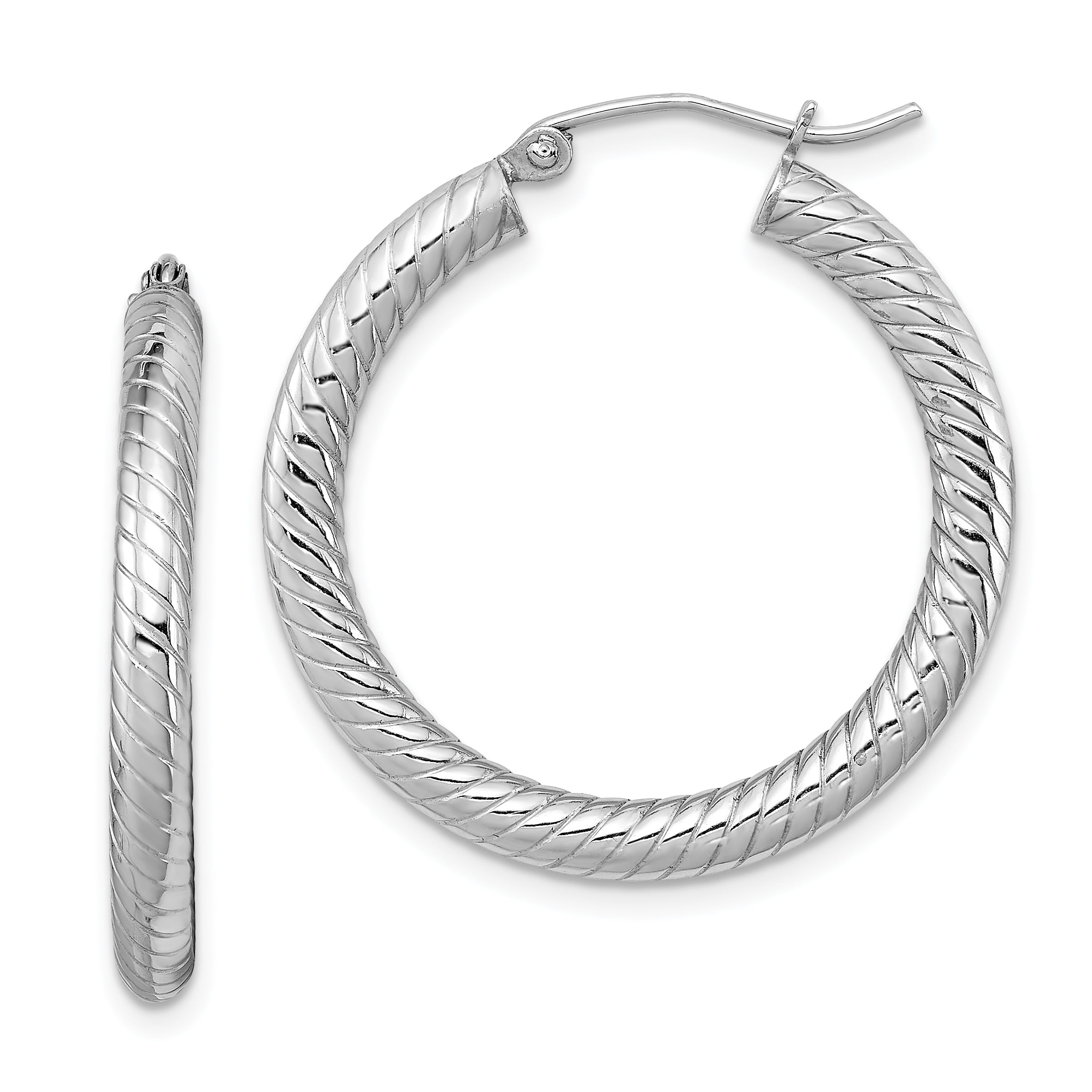 925 Sterling Silver 3mm Hoop Earrings Ear Hoops Set Round Fine Jewelry For Women Gifts For Her