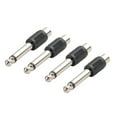 thumbnail image 1 of 4Pcs Rca Female Jack To 6.35mm 1/4In Male Mono Plug Mic Audio Adapter Connector, 1 of 7