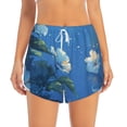 thumbnail image 4 of Lsque Hibiscus Flowers Calm Water Printed Women's Running Shorts with Liner Pockets,Elastic Quick Dry Workout Athletic Gym Yoga Shorts,Womens High Waist Shorts-Large, 4 of 9