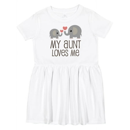 

Inktastic My Aunt Loves Me Girls Toddler Dress