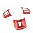 thumbnail image 4 of 3Pcs/Set ABS Car Steering Wheel Button Cover Sticker Interior Decoration for MG5 MG6 MG ZS Car Styling Red, 4 of 5