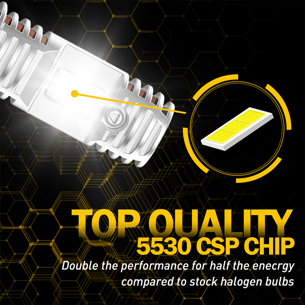 AUXITO H7 LED Headlight Bulbs - 80000LM 6500K Cool White, CANbus Ready (2 Pack)