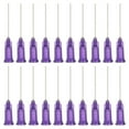 thumbnail image 1 of 21 agujas de dispensación, 102 piezas de agujas de dispensación de punta roma industrial de 1 pulgada con jeringas de bloqueo Luer para rellenar tintas líquidas, pegamento, aceite, morado, 1 of 5