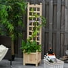 11.75" x 11.5" x 49.25" Raised Garden Bed with Trellis Board Back & Strong Wooden Design & Materials