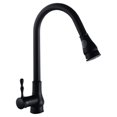 thumbnail image 2 of AKEGAMN Liquidation! Laiton Massif à Haute Voûte, Bronze Huilé, Robinet de Cuisine/lavabo à une Poignée avec Commande de Pause, Bec Rétractable Portatif, Pulvérisateur pour Salle de Bain, Pulvérisateur Noir Pouvant Être Tiré 39 Pieds', 2 of 9