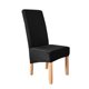 thumbnail image 5 of Funda elástica gruesa para sillas, diseño universal y moderno, ideal para comedor o hogar, incluye respaldo, paquete de 4, color negro., 5 of 6