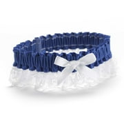 Royal Blue Ribbon & Lace Garter