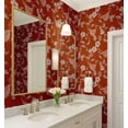 thumbnail image 4 of S4Sassy Peel & Stick Vinyl Wallpaper, Chic Hibiscus Sketch Wallpaper Contact Paper Waterproof - Brown, 25"x240", Removable Wall Covering for Home Decor in Bedrooms, Renter Spaces, Cabinets, 4 of 9