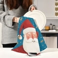 thumbnail image 6 of Kitchen Towel 28x18 Inches x4，Plate Towel, Decorative Towel, Napkin, Tea Towel Tea Towels For Kitchen Dish Cloths & Dish Towels Blue Santa Claus, 6 of 7
