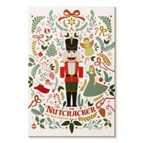 Elephant Stock Nutcracker Christmas Wall Art - Vertical Canvas Wall Art - Living Room Wall Decor - Holiday Canvas - Beige And Green Decor By Vesna Skornsek - 30" x 45"