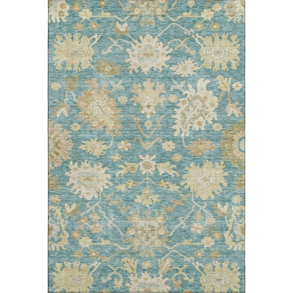 Dalyn Rugs Premium Machine Washable Mayfield AMF1150 Teal 2'6" x 3'10" Rug