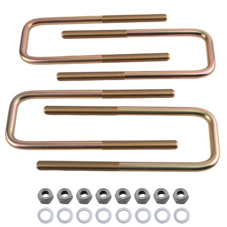 maXpeedingrods Square U-Bolts with Hardware for 2.5" Wide Leaf Springs, 8.75" Long, Replacement for 1988-2019 Chevy Silverado and GMC Sierra 1500