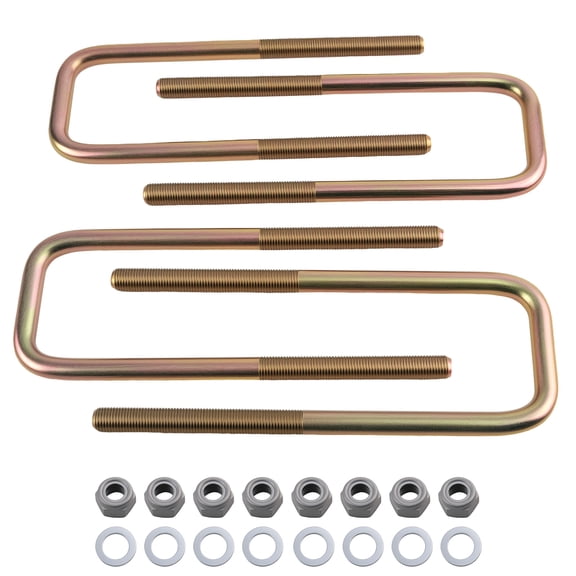 maXpeedingrods Square U-Bolts with Hardware for 2.5" Wide Leaf Springs, 8.75" Long, Replacement for 1988-2019 Chevy Silverado and GMC Sierra 1500