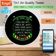 thumbnail image 2 of Medidor de de aire multifuncional Tuya Wifi 7 en 1 PM2.5 CO2 TVOC yeacher Medidor de del aire, 2 of 8