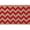Red, variant on 2.5" x 10 Yards Chevron Design Natural Burlap Jute Ribbon (Orange)