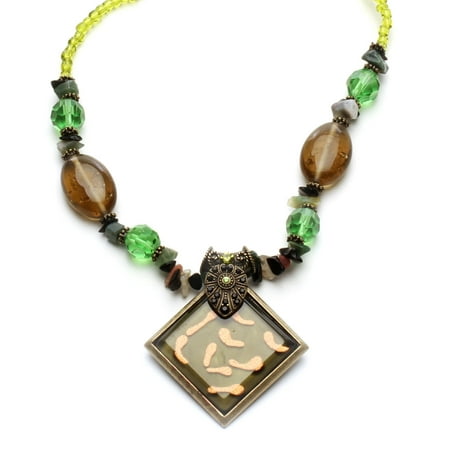 Elegant Multi-Gemstone Statement Necklace with Jade, Onyx and Crystal Beads Jewelry Necklace