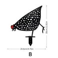 thumbnail image 2 of Poultry Decoration Yard Insert Cock Acrylic Mirror Sticker Yard Art Decoration Yard Decoration Acrylic Double Sided Printing Party Card Animal Rows Garden Decoration, 2 of 5