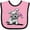 Pink and Black, variant on Inktastic Schnauzer With Heart Boys or Girls Baby Bib