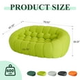 thumbnail image 3 of The Magic Home 80" Bubble Curved Loveseat, Lemon Green, 3 of 9