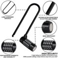 thumbnail image 4 of 5-digit Outdoor Waterproof Padlock With Long Shackle For Bicycles And Gates, 4 of 5