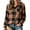 03_Orange, variant on Button Down Shirts for Women Fall Casual Long Sleeve Plaid Shirts Loose Lightweight Flannel Shirt