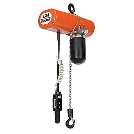 CM COLUMBUS MCKINNON 3141 1/2 TON LODESTAR ELECTRIC CHAIN HOIST 15' LIFT