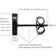 thumbnail image 4 of Black Round Stud Earrings Set Stainless Steel Ear Studs for Men Women 6 Pairs 3mm-8mm, 4 of 5