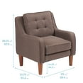 thumbnail image 2 of ECR4Kids Frankie Toddler Upholstered Arm Chair with Wooden Legs, Kids Furniture, Raisin, 2 of 9